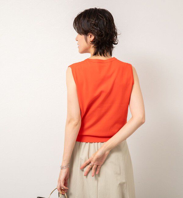 NOLLEY'S sophi「《アンサンブル対応/手洗い可能》綿ポリノースリーブプルオーバーニット」|ニット・セーター|