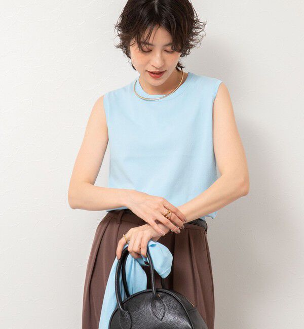 NOLLEY'S sophi「《アンサンブル対応/手洗い可能》綿ポリノースリーブプルオーバーニット」|ニット・セーター|