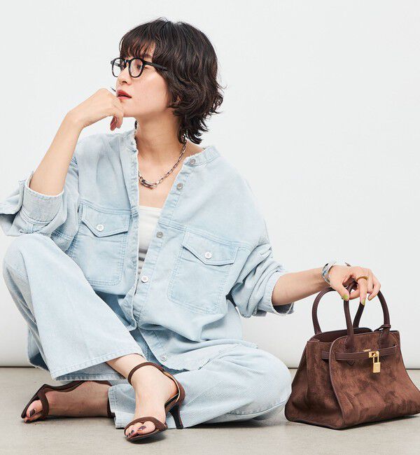 Rie Miller「【RM denim】硫化染コーデュロイシャツジャケット」|シャツ・ブラウス|