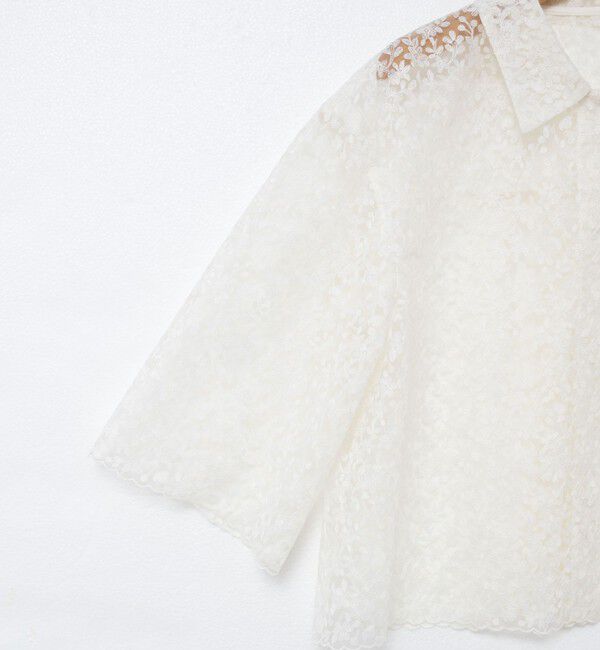 NOLLEY'S「Brocheレースショートシャツ」|シャツ・ブラウス|