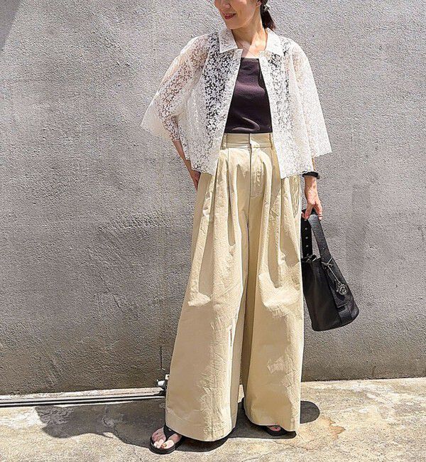 NOLLEY'S「Brocheレースショートシャツ」|シャツ・ブラウス|