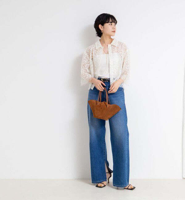 NOLLEY'S「Brocheレースショートシャツ」|シャツ・ブラウス|