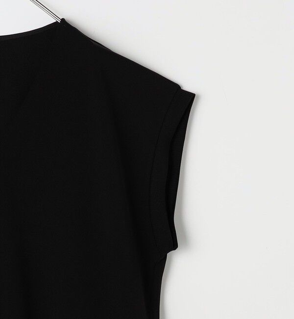 Rie Miller「ウォッシャブル袖口リブマキシ丈ワンピースジョーゼットダンボール」|ワンピース|