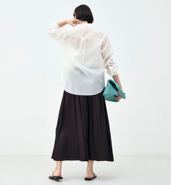 NOLLEY'S sophi「ウォッシャブルシアーオーガンジー2WAYシャツ」|シャツ・ブラウス|