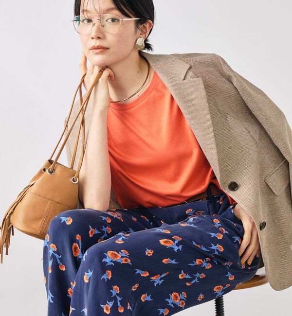 NOLLEY'S「ウォッシャブルスカーレット柄タックパンツ」|その他|