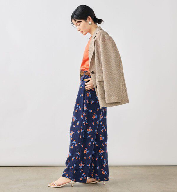 NOLLEY'S「ウォッシャブルスカーレット柄タックパンツ」|その他|