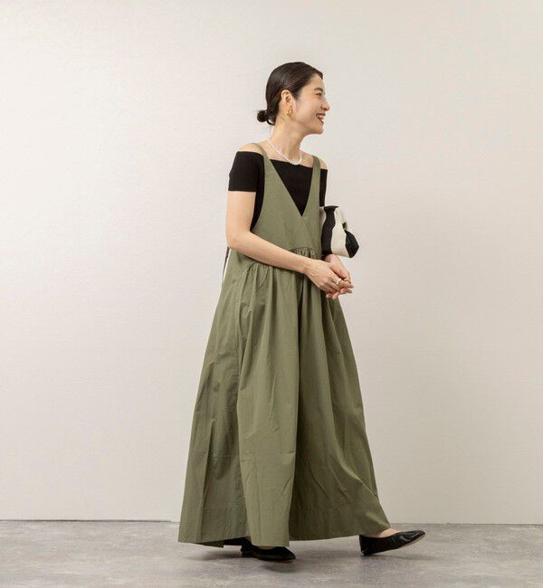 MAQWEL「【MAQWEL/マクウェル】ウォッシャブルソフトタフタワンピース」|ワンピース|