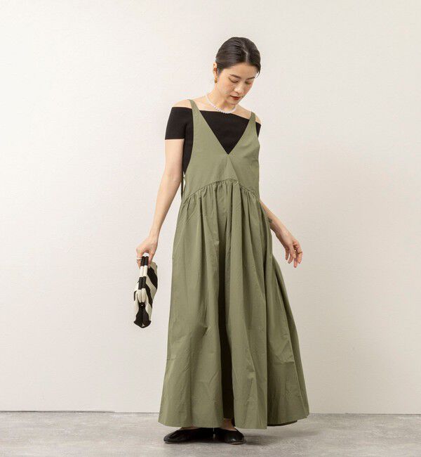 MAQWEL「【MAQWEL/マクウェル】ウォッシャブルソフトタフタワンピース」|ワンピース|