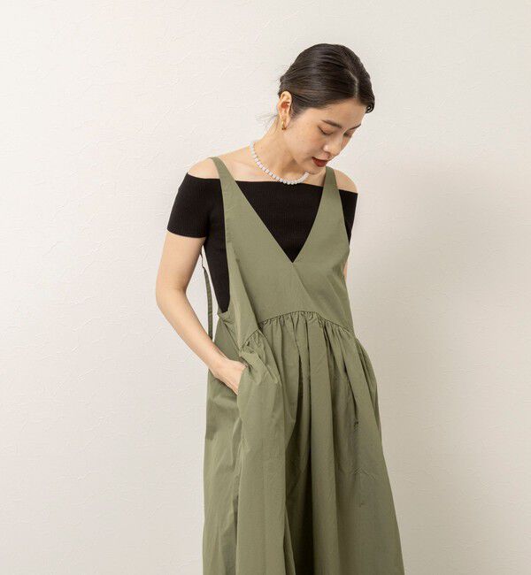 MAQWEL「【MAQWEL/マクウェル】ウォッシャブルソフトタフタワンピース」|ワンピース|