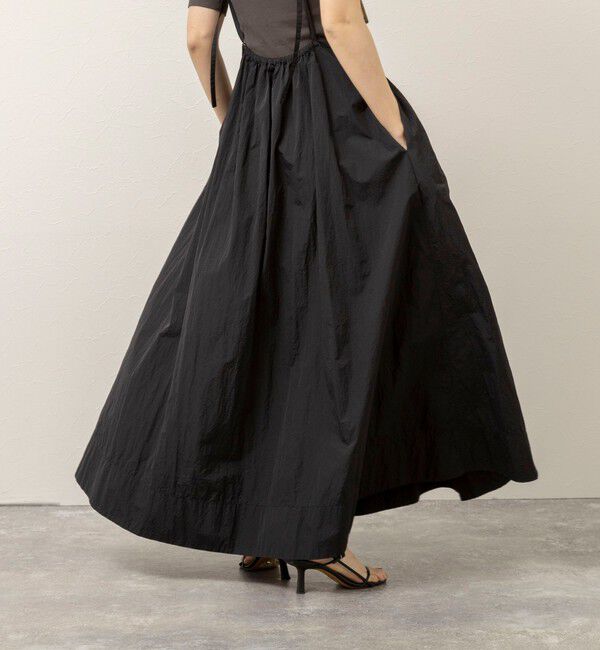 MAQWEL「【MAQWEL/マクウェル】ウォッシャブルソフトタフタワンピース」|ワンピース|