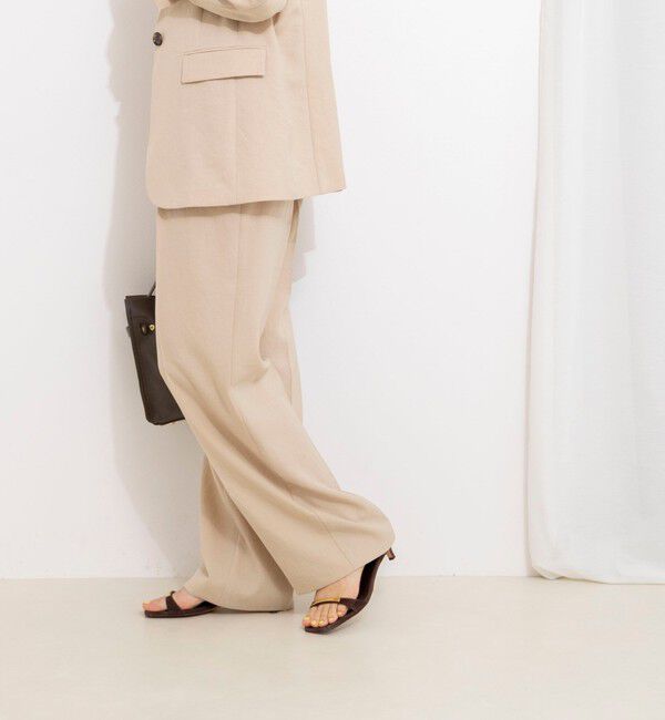 NOLLEY'S「《セットアップ対応》ウォッシャブルストレッチツイル愛されセミワイドパンツ」|その他|