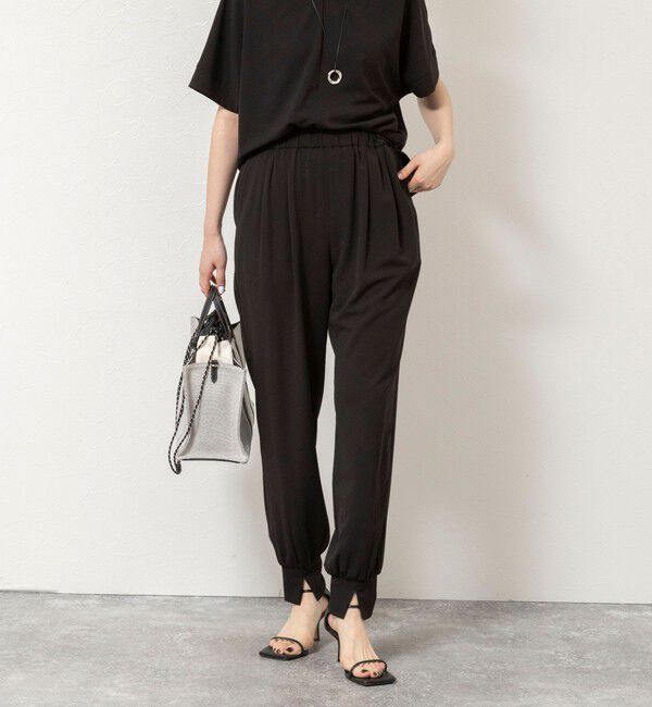 NOLLEY'S「【WEB＆一部店舗限定カラー】《セットアップ対応》ジョーゼットジョガーパンツ」|チノ|