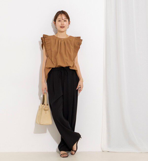 NOLLEY'S「【WEB＆一部店舗限定カラー】《セットアップ対応》ジョーゼットイージーワイドパンツ」|その他|