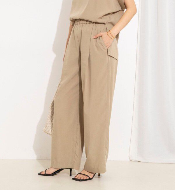 NOLLEY'S「【WEB＆一部店舗限定カラーあり】ウォッシャブルサンドウォッシュイージーワイドパンツ」|その他|ベージュ