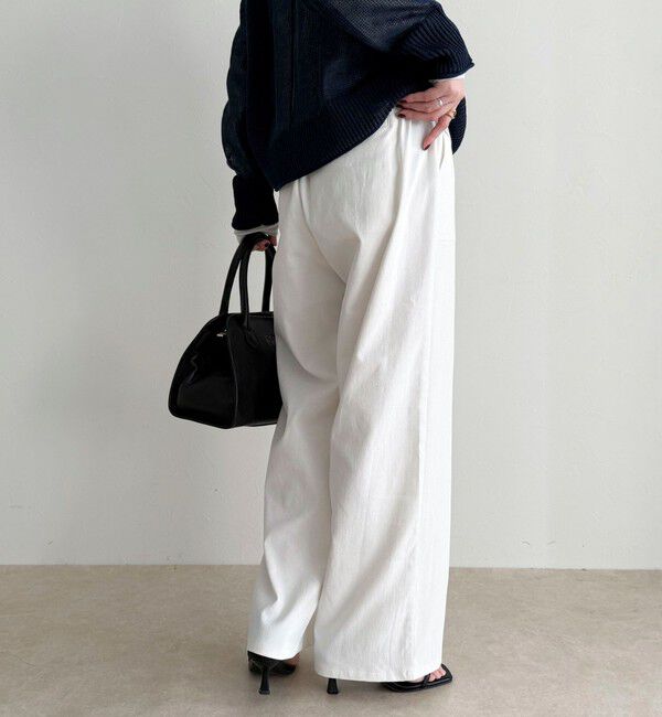 fredy emue「【接触冷感&times;UVカット/マルチ機能】ドライオックスセミワイドイージーパンツ」|チノ|