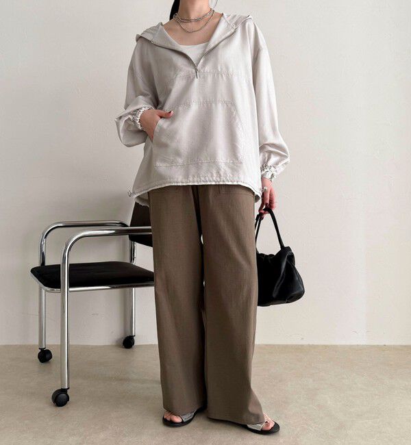 fredy emue「【接触冷感&times;UVカット/マルチ機能】ドライオックスセミワイドイージーパンツ」|チノ|