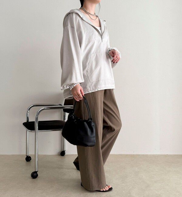 fredy emue「【接触冷感&times;UVカット/マルチ機能】ドライオックスセミワイドイージーパンツ」|チノ|