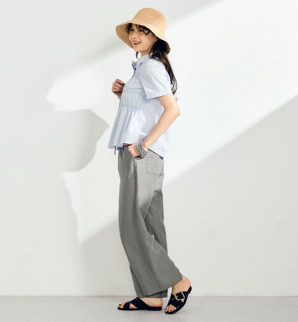fredy emue「【接触冷感】ドライタンブラーセミワイドイージーパンツ」|チノ|