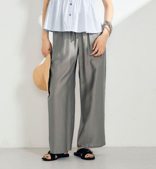 fredy emue「【接触冷感】ドライタンブラーセミワイドイージーパンツ」|チノ|
