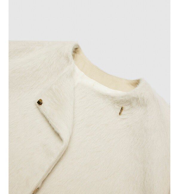 E'POR「スーリーアルパカシャギーハーフコート」|その他|