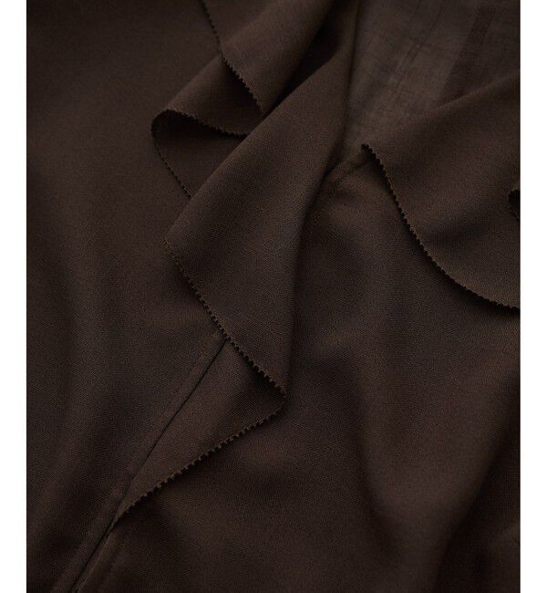 ROPE「リネンライクフリルカラーブラウス/セットアップ対応・イージーケア」|シャツ・ブラウス|