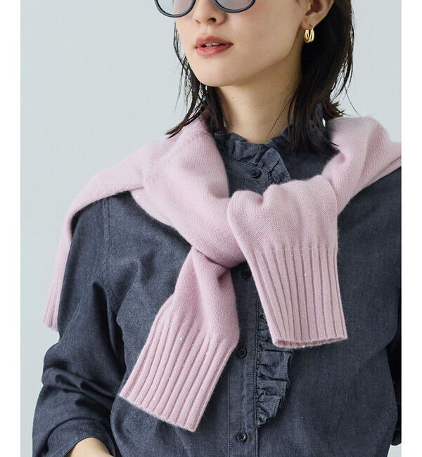 ROPE「テンセルデニムスタンドフリルシャツ/イージーケア・セットアップ対応」|シャツ・ブラウス|