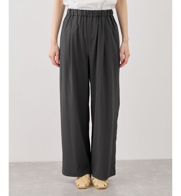 Rope&rsquo;Picnic「レーヨンナイロンイージーワイドパンツ」|チノ|