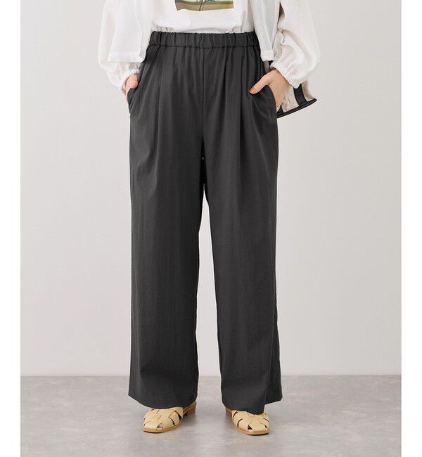 Rope&rsquo;Picnic「レーヨンナイロンイージーワイドパンツ」|チノ|