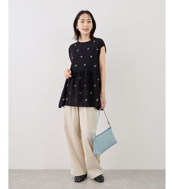 Rope&rsquo;Picnic「レーヨンナイロンイージーワイドパンツ」|チノ|