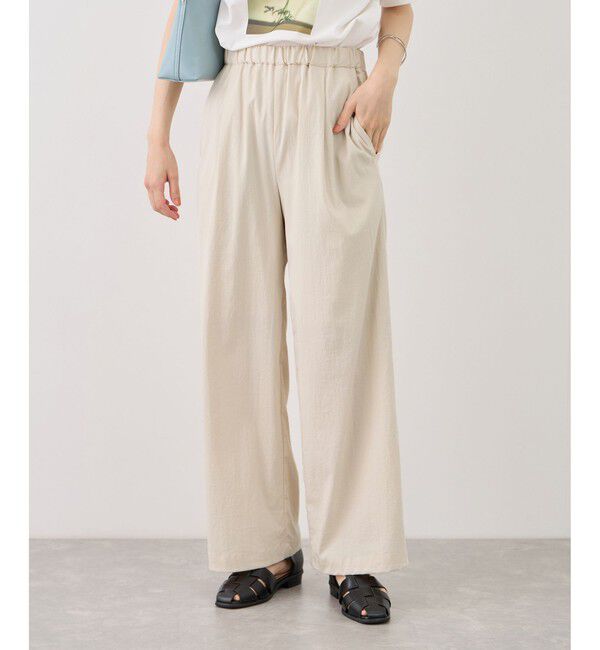 Rope&rsquo;Picnic「レーヨンナイロンイージーワイドパンツ」|チノ|