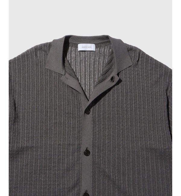 ADAM ET ROPE'「シアーニットシャツカーディガン」|カーディガン|