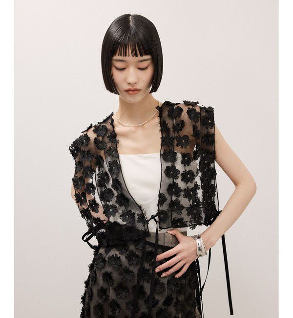 ADAM ET ROPE'「フラワーチュール2WAYトップス」|シャツ・ブラウス|