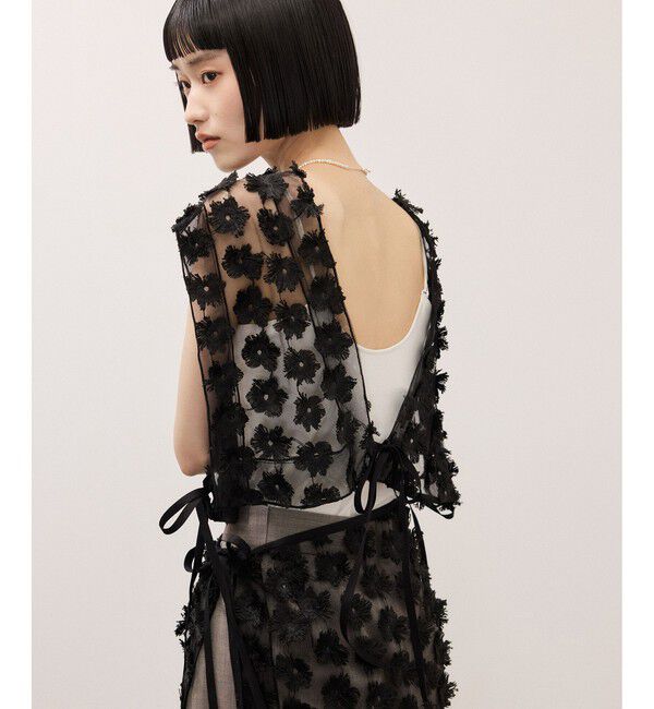 ADAM ET ROPE'「フラワーチュール2WAYトップス」|シャツ・ブラウス|