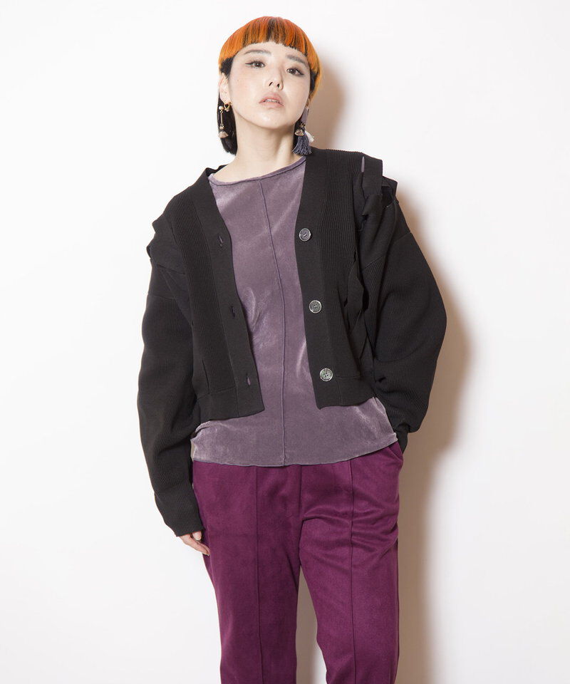  「編込ニットカーディガン」|カーディガン|