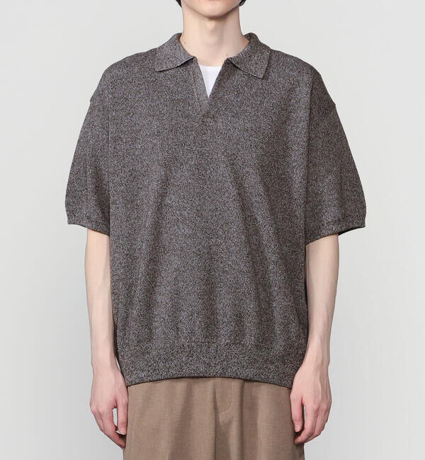  「crepuscule | 鹿の子 スキッパーポロシャツ MEN」|ニット・セーター|