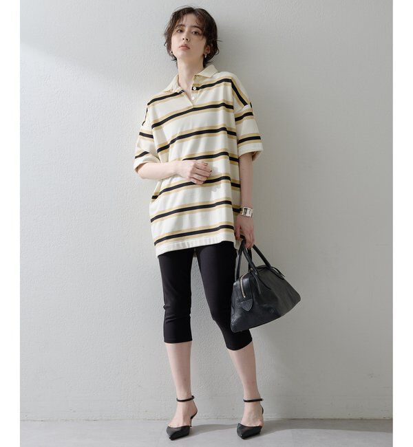 THE PAUSE「【THE PAUSE】ボーダーBIGポロシャツ」|Tシャツ・カットソー|