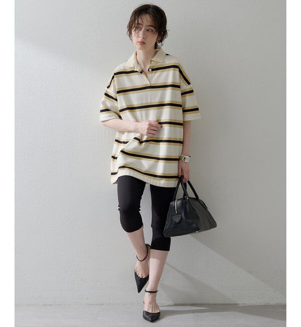 THE PAUSE「【THE PAUSE】ボーダーBIGポロシャツ」|Tシャツ・カットソー|