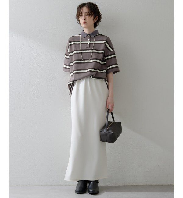 THE PAUSE「【THE PAUSE】ボーダーBIGポロシャツ」|Tシャツ・カットソー|