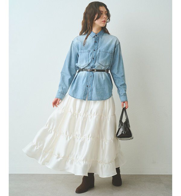  「シアーボリュームスカート」|スカート|