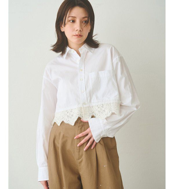  「レースコンビシャツ」|シャツ・ブラウス|
