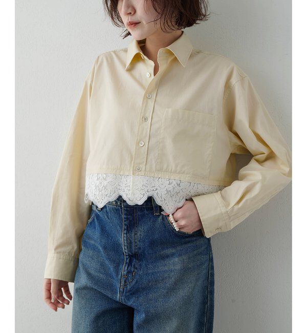  「レースコンビシャツ」|シャツ・ブラウス|