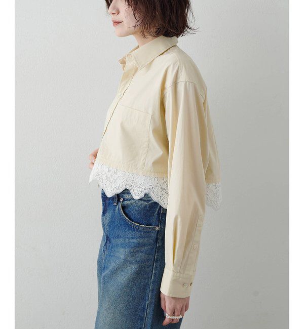  「レースコンビシャツ」|シャツ・ブラウス|