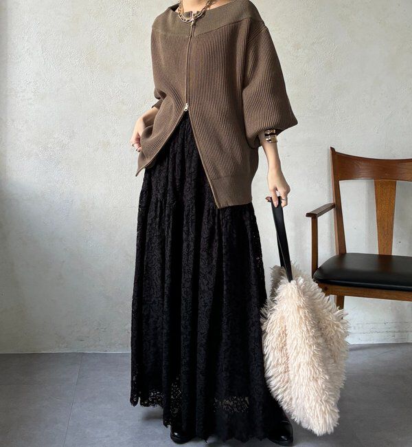  「スカラレースフレアスカート」|スカート|