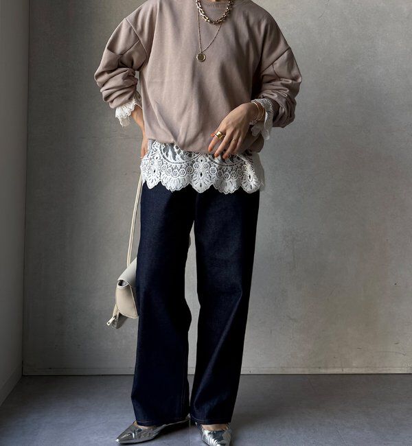  「【WEB限定】裏毛袖タックプルオーバー」|Tシャツ・カットソー|