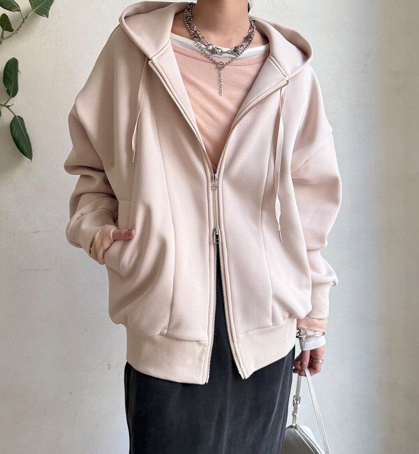  「ボンディングジップフーディー」|Tシャツ・カットソー|