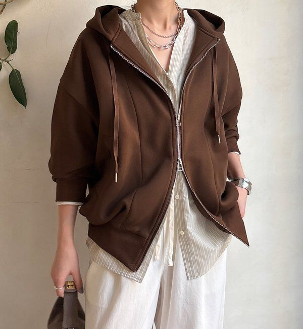  「ボンディングジップフーディー」|Tシャツ・カットソー|