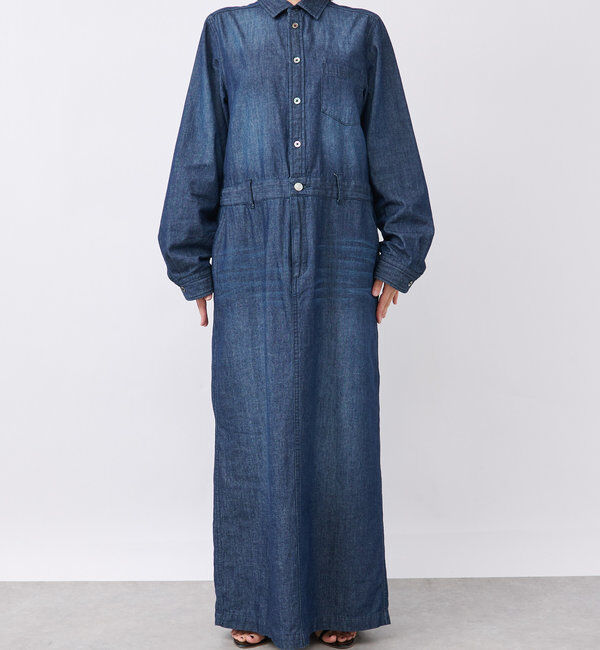  「【MONN&times;Yoshiiiiii】デニムシャツワンピース」|ワンピース|