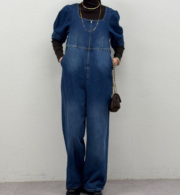  「デニムパフオールインワン」|ワンピース|