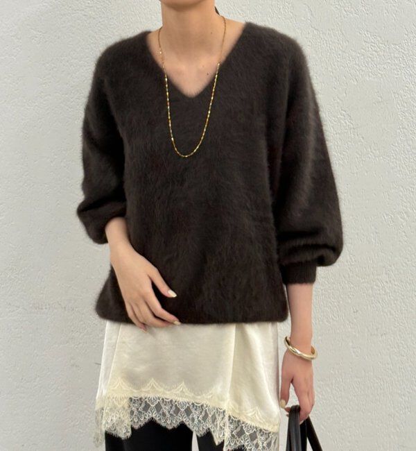  「FURカシミヤVニット」|ニット・セーター|