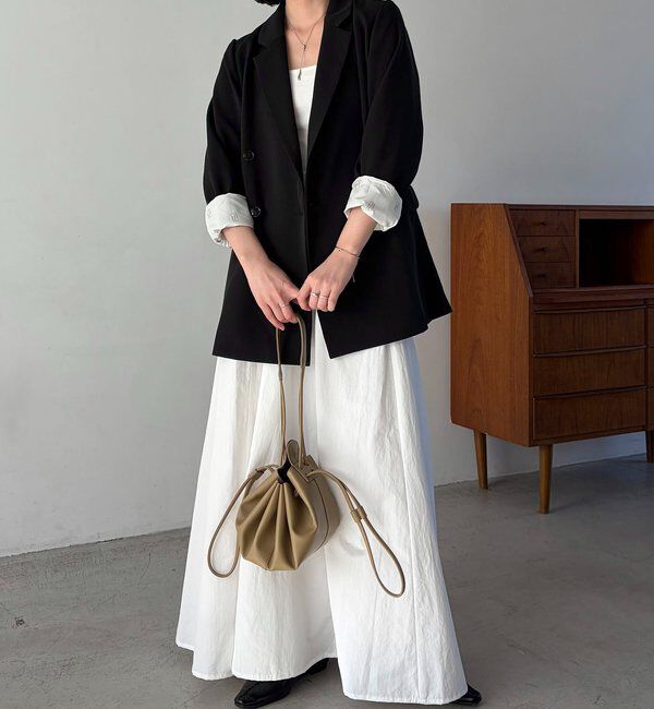  「【再販・サイズ展開あり・WEB限定カラー/グレージュ】Wテーラージャケット」|テーラードジャケット|